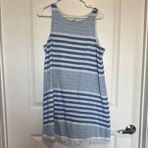 Vineyard Vines Blue and White Striped Sleeveless Dress